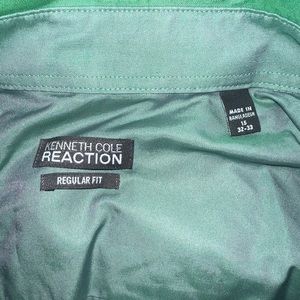 Kenneth Cole reaction button down green
